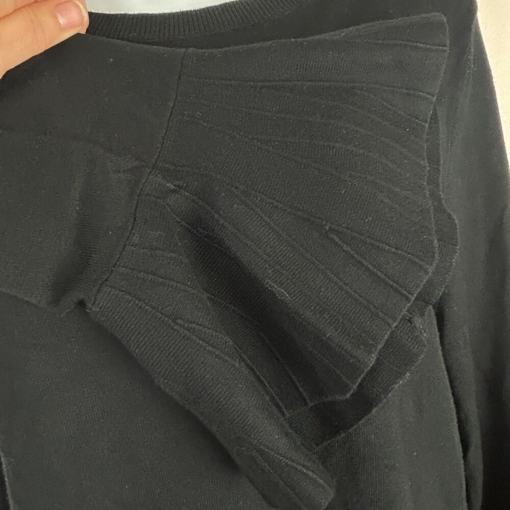 41 Hawthorn Black Boat Neck Ruffle Sleeve Sweater Size XL NWT - Picture 8 of 12